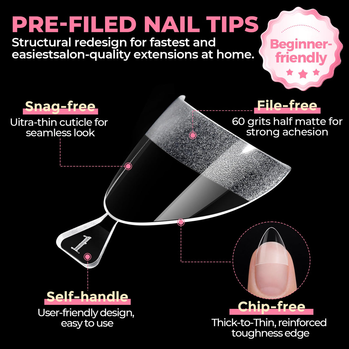 UNA GELLA Short Almond Gel Nail Tips in a nail art setup