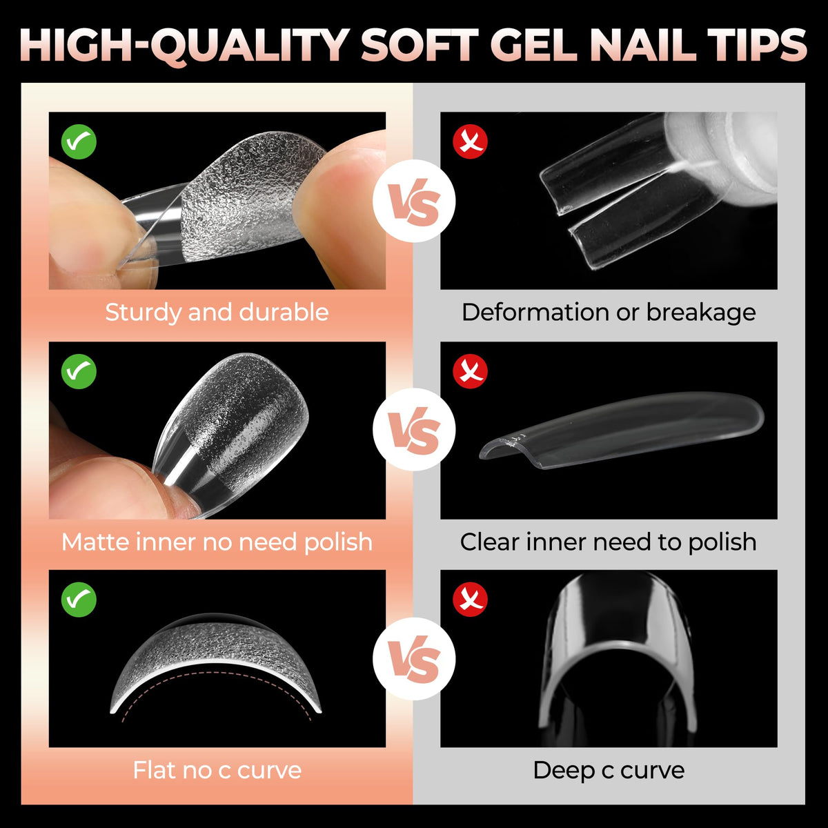 UNA GELLA Short Almond Gel Nail Tips in use on nails
