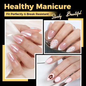 UNA GELLA Short Almond Gel Nail Tips packaging