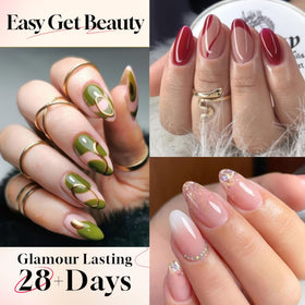 UNA GELLA Short Almond Gel Nail Tips packaging