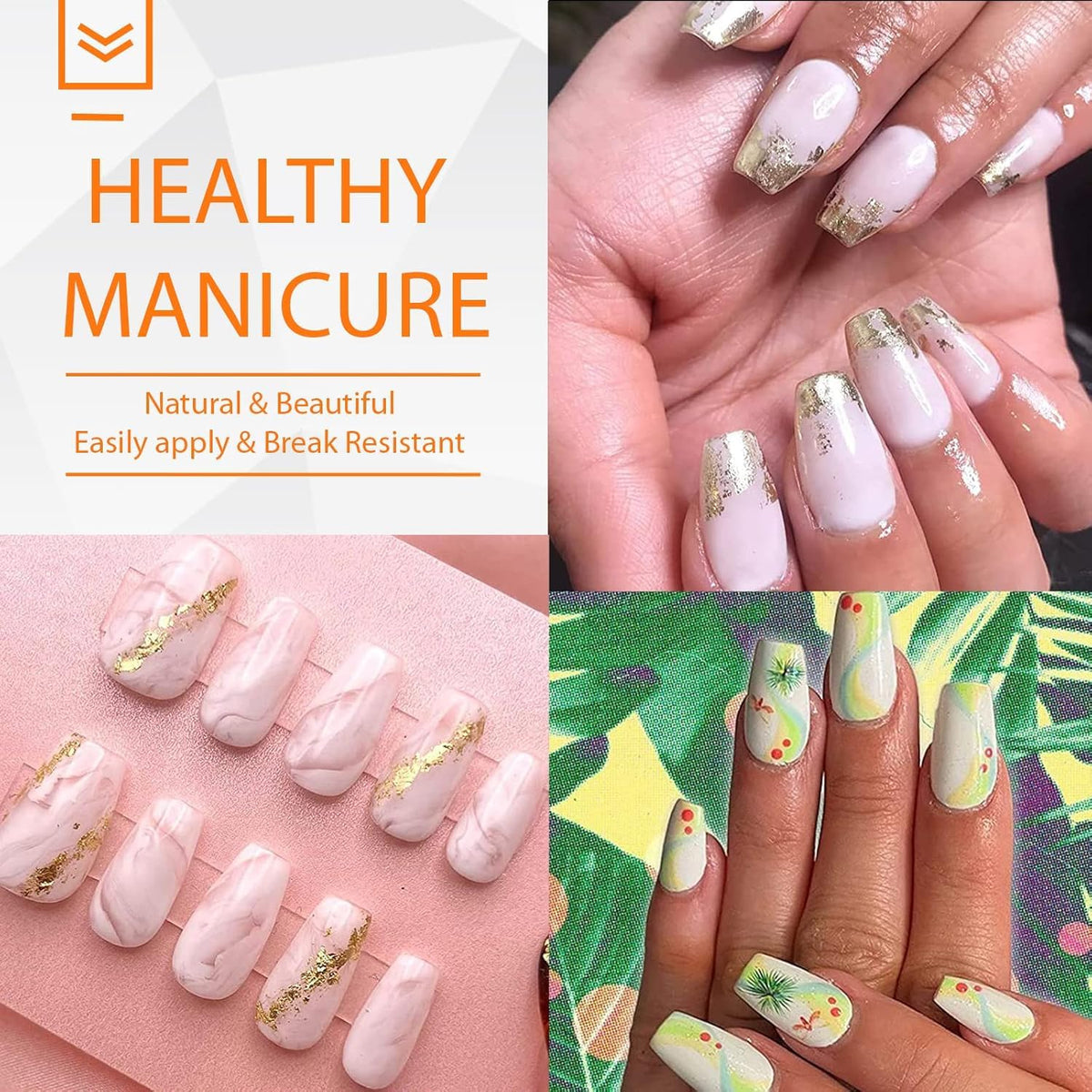UNA GELLA Short Coffin Gel Nail Tips packaging