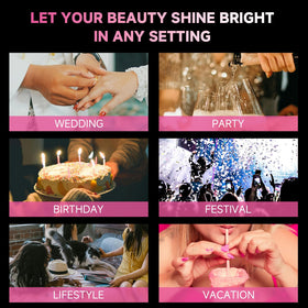 UNA GELLA Short Coffin Gel Nail Tips with nail polish
