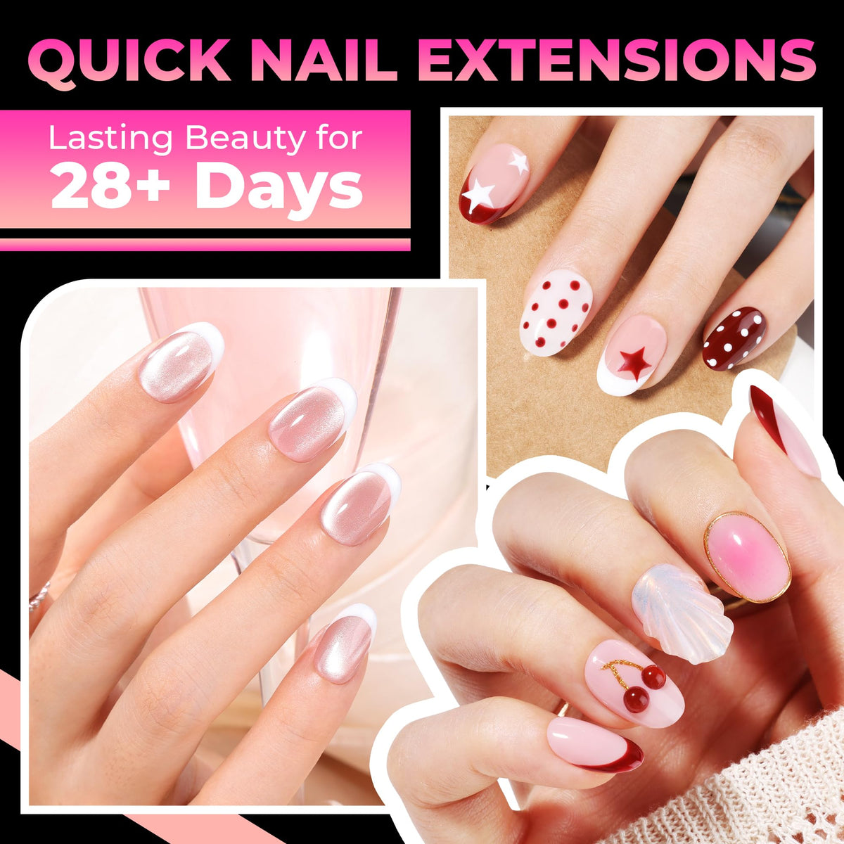 UNA GELLA Short Oval Nail Tips 360Pcs packaging