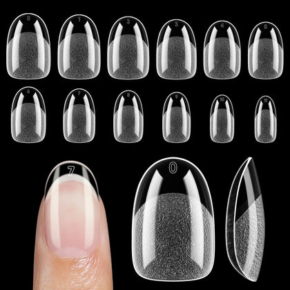 UNA GELLA Short Oval Round Nail Tips 120pcs front view
