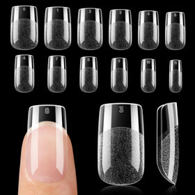 UNA GELLA Short Square Nail Tips 120Pcs front view