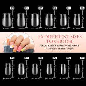 UNA GELLA Short Square Nail Tips in lifestyle setting