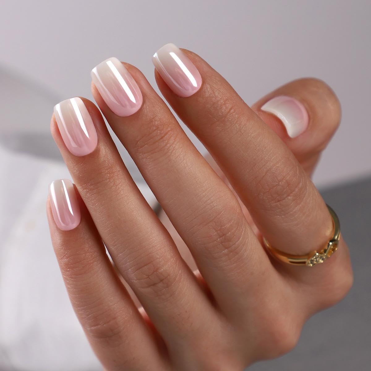 UNA GELLA Short Square Press On Nails kit front view
