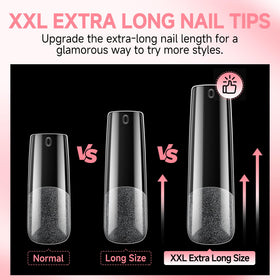 UNA GELLA Square Nail Tips close-up of soft gel material