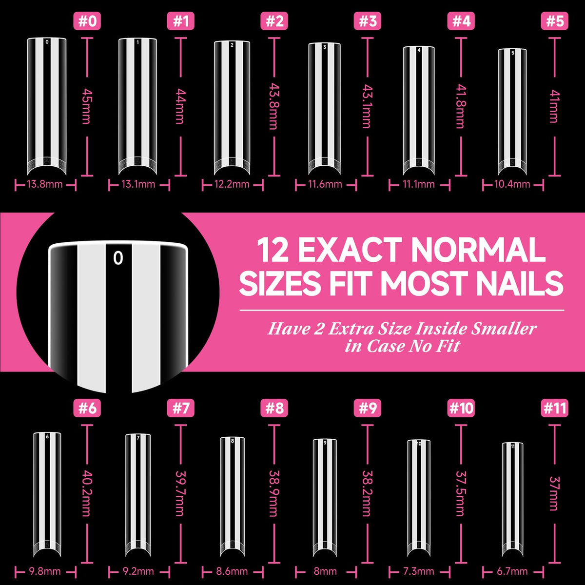 UNA GELLA Square Nail Tips in a nail art setup