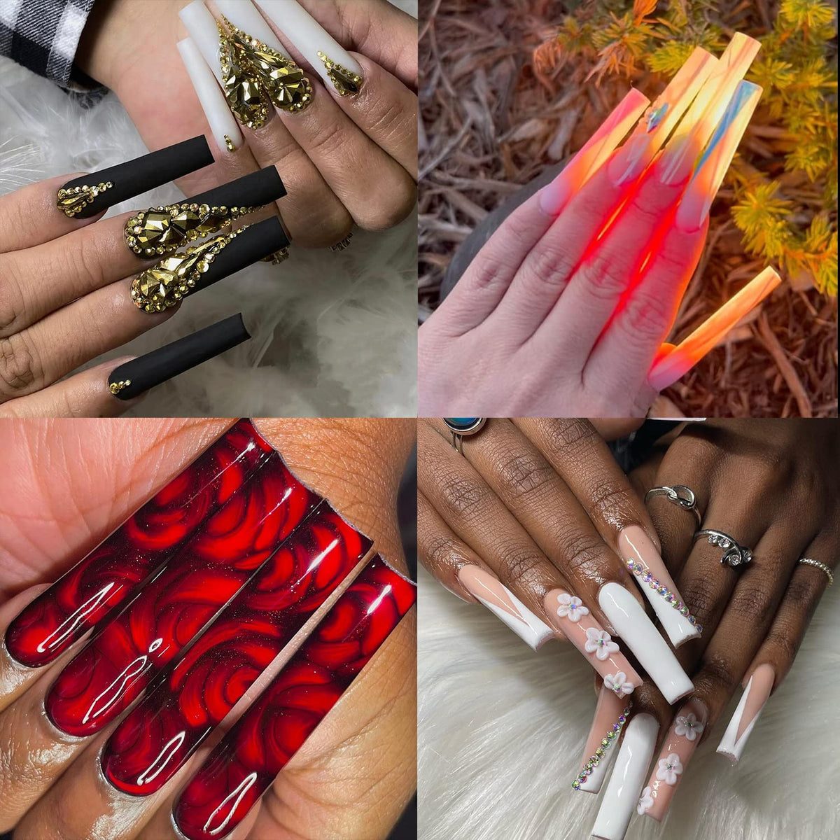 UNA GELLA Square Nail Tips in various sizes