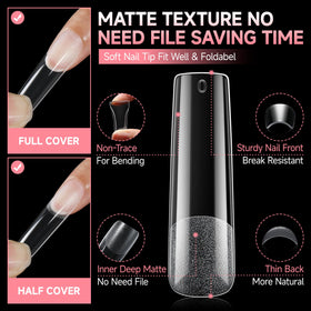 UNA GELLA Square Nail Tips packaged with 12 sizes