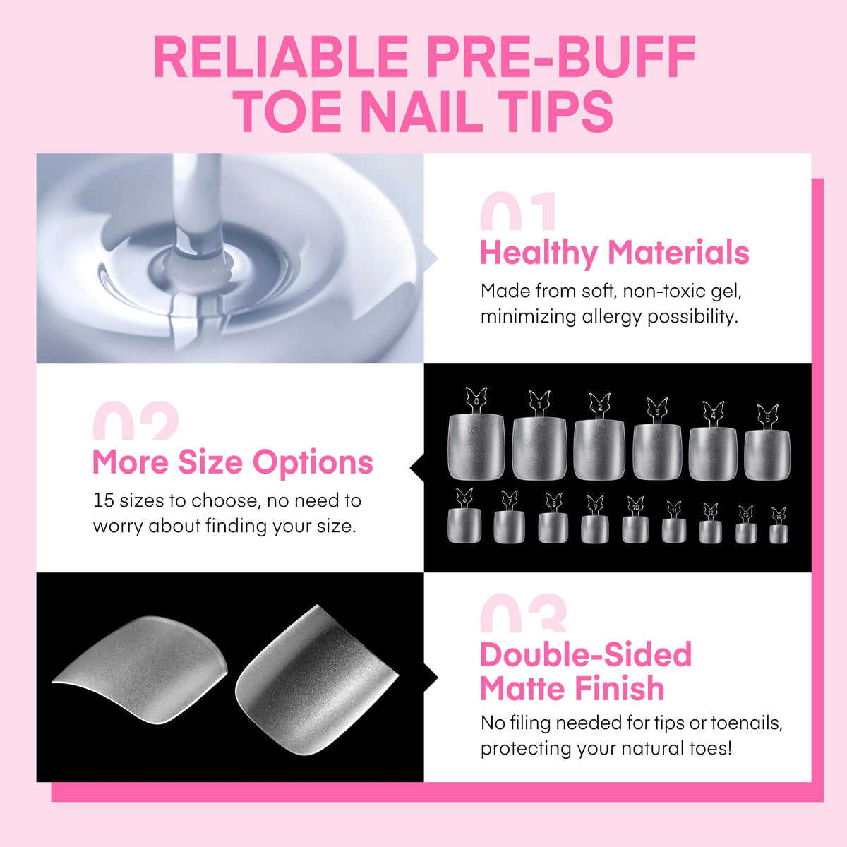 UNA GELLA Square Toe Nail Tips in a salon setting