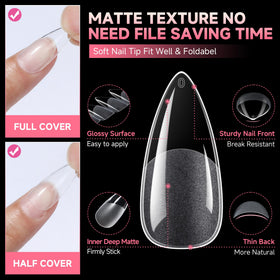 UNA GELLA stiletto nail tips in various sizes