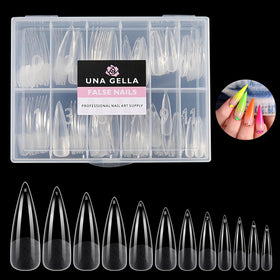UNA GELLA Stiletto XXL Nail Tips 120PCS packaging front view