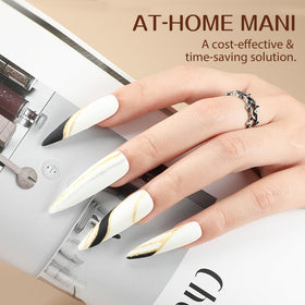 UNA GELLA Stiletto XXL Nail Tips arranged by size