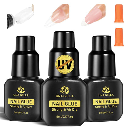 UNA GELLA Super Strong Nail Glue 5ML tube front view