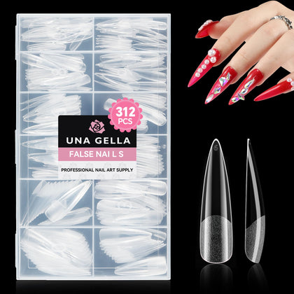 UNA GELLA XXL Stiletto Nail Tips 312pcs front view
