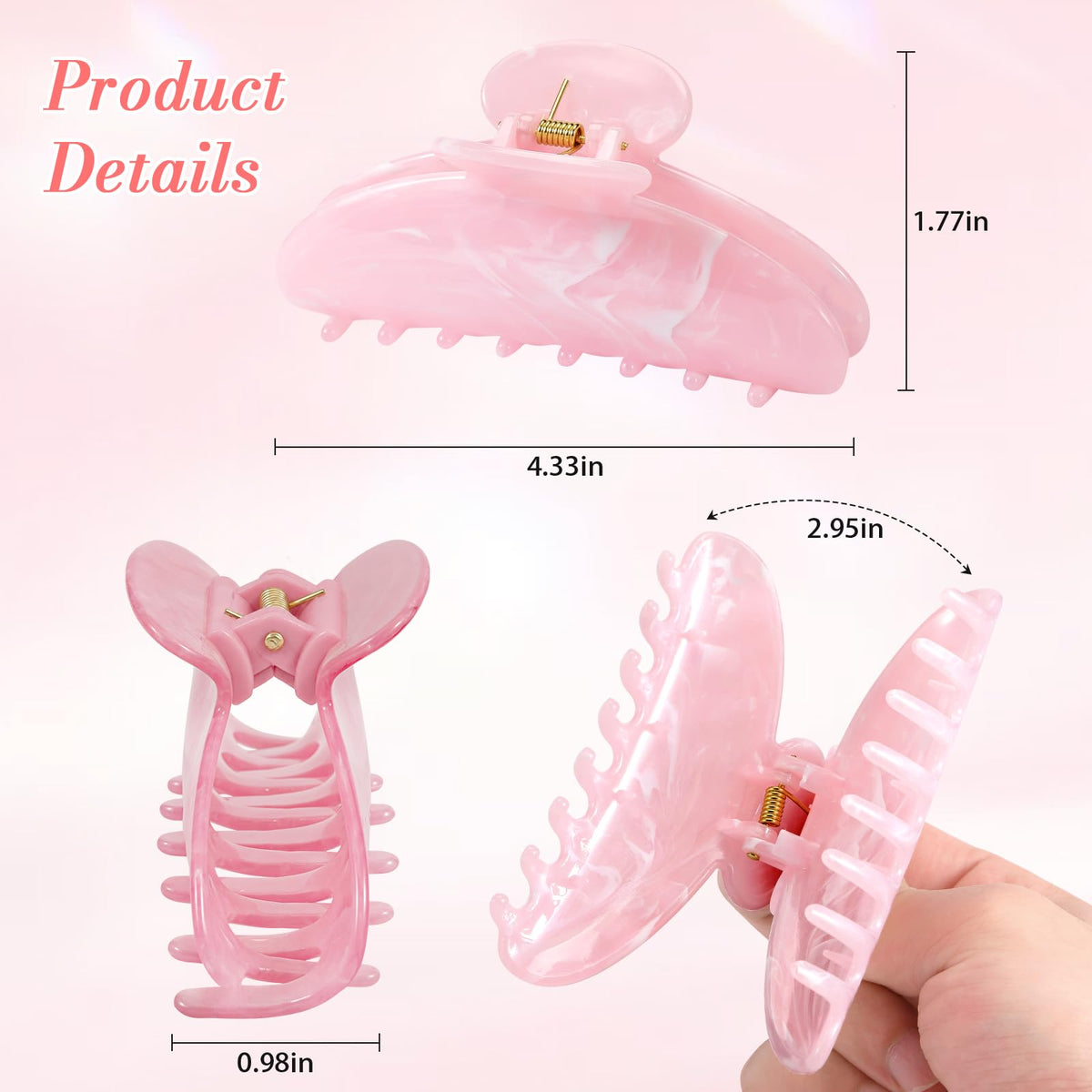 Unbednigt hair claw clips in vibrant translucent colours