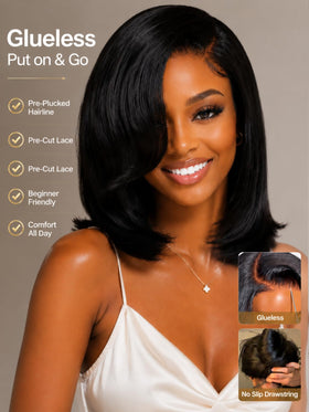 UNICE bob wig with natural volume and blunt layers