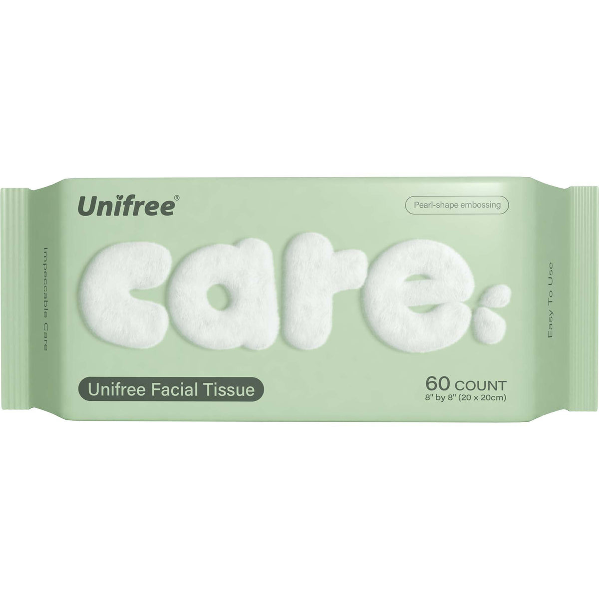 UNIFREE Facial Tissues displayed on a kitchen counter