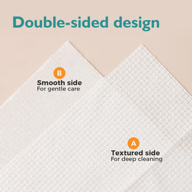 UNIMADE Face Towels 100 Count disposable towelettes stacked
