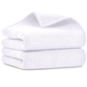 UNIMADE Salon Towels 2 Pack black microfiber hand towels front view
