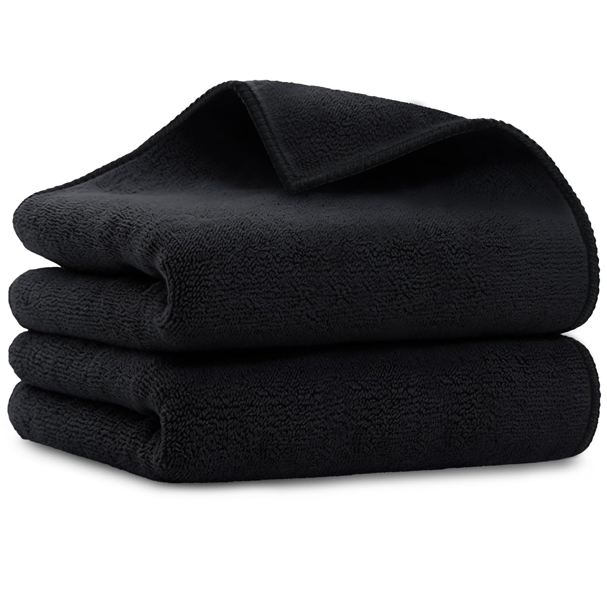 UNIMADE Salon Towels 2 Pack grey microfiber hair-drying cloths front view