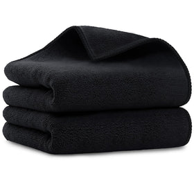 UNIMADE Salon Towels 2 Pack grey microfiber hair-drying cloths front view