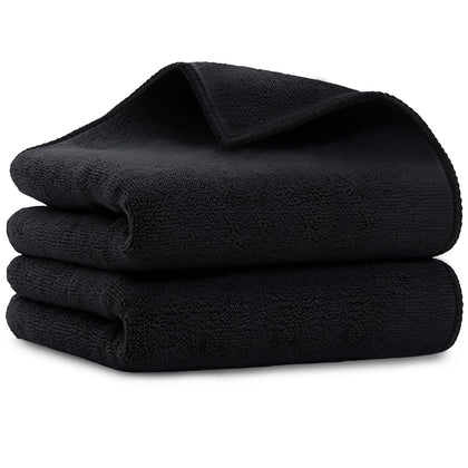 UNIMADE Salon Towels 2 Pack grey microfiber hair-drying cloths front view