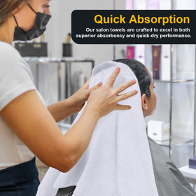 UNIMADE Salon Towels 2 Pack in a salon setting