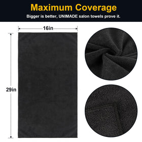 UNIMADE Salon Towels 2 Pack showing soft texture and size