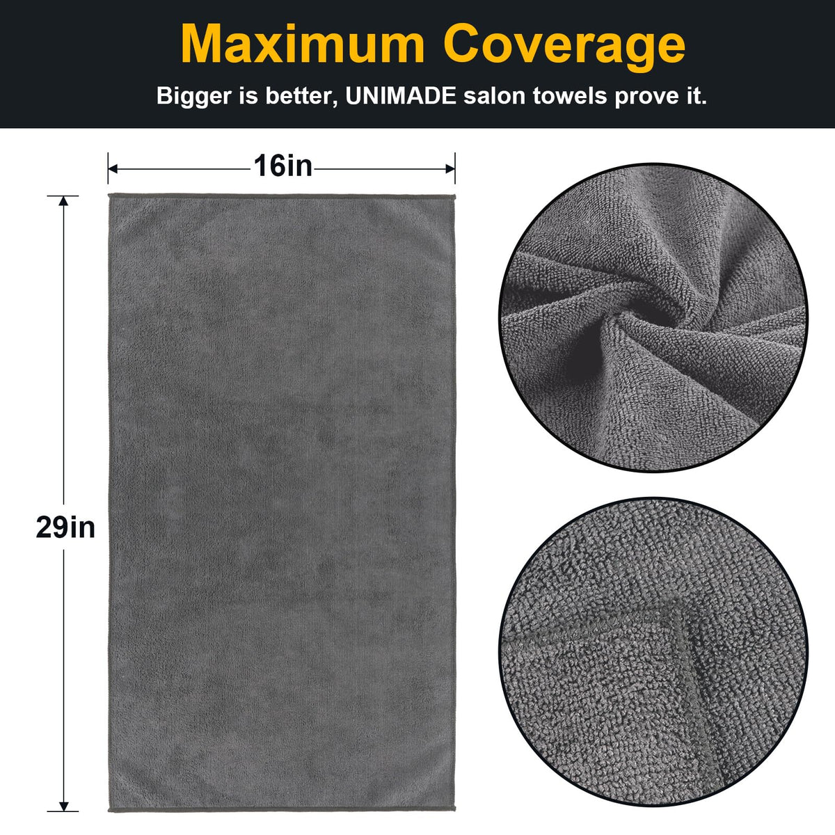 UNIMADE Salon Towels 2 Pack, soft texture close-up