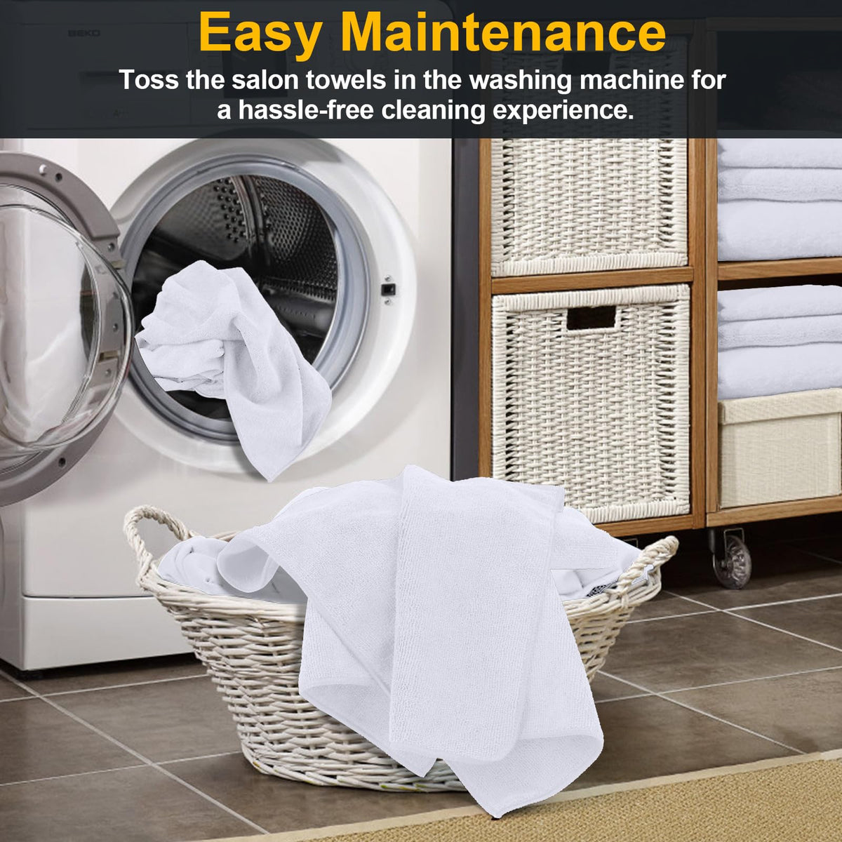 UNIMADE Salon Towels 2 Pack with care instructions