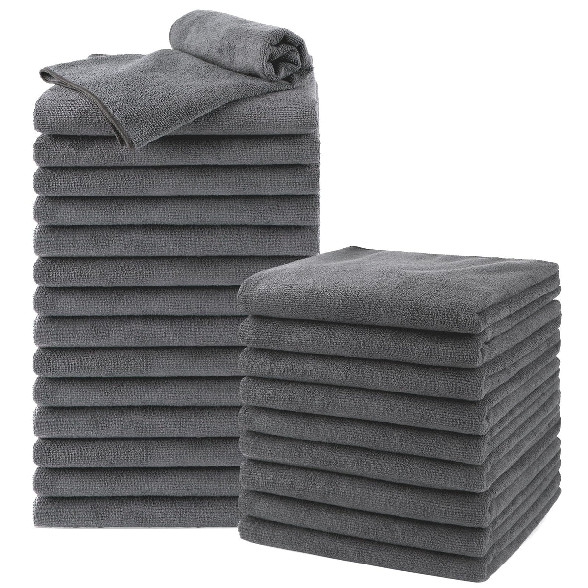 UNIMADE Salon Towels 24 Pack grey towels front view