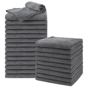 UNIMADE Salon Towels 24 Pack grey towels front view