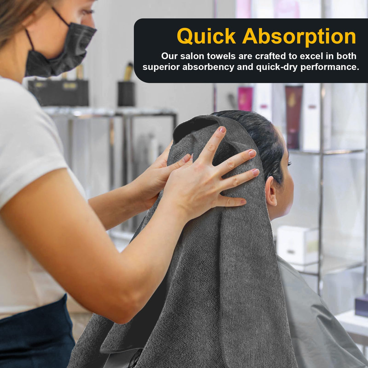 UNIMADE Salon Towels 24 Pack towel in salon setting