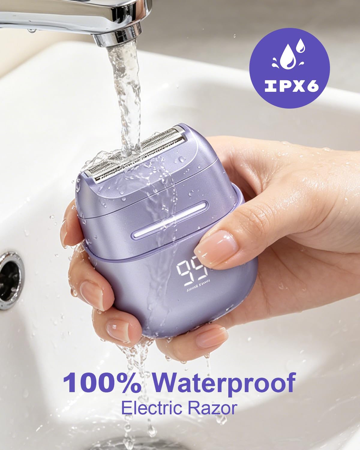 unimiko Electric Shaver for Women, compact size in hand