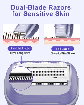 unimiko Electric Shaver for Women, showing detachable head