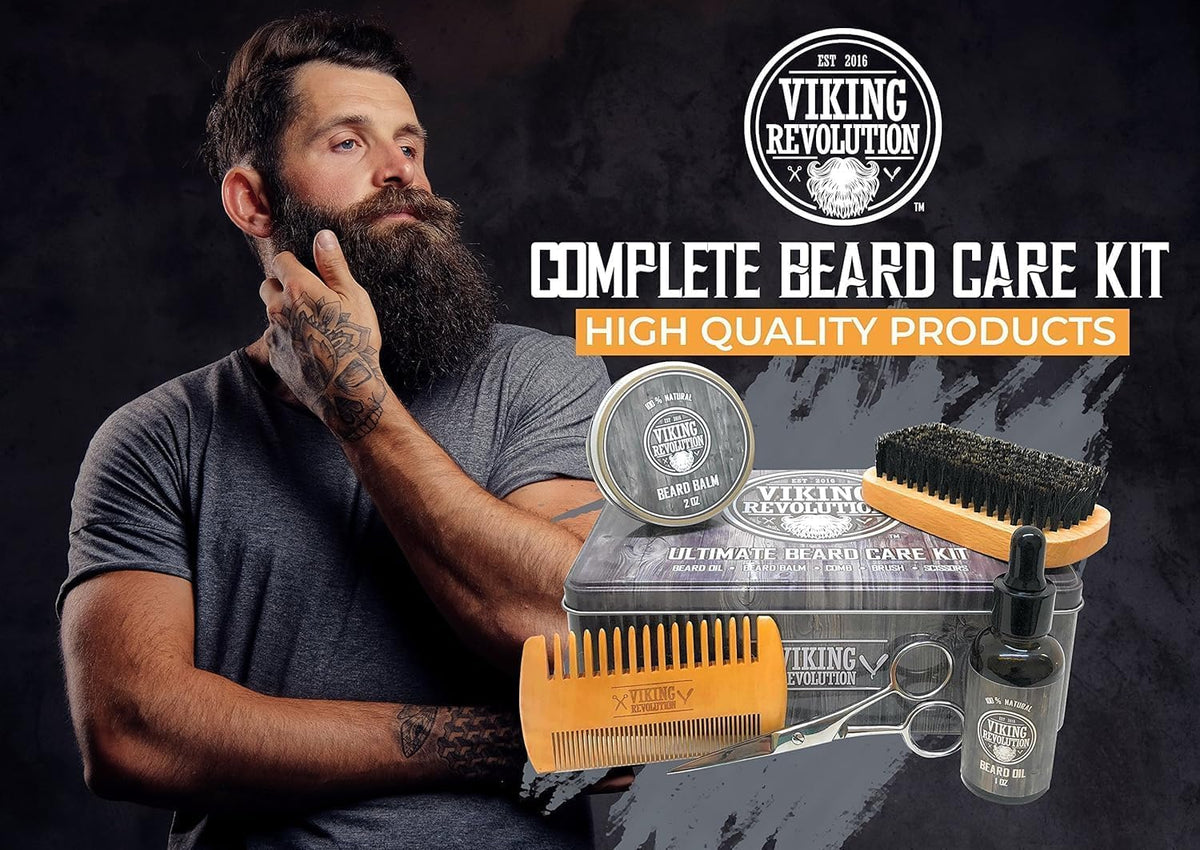Unscented beard care oil bottle from Viking Revolution