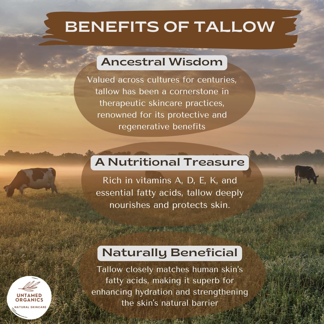 Untamed Organics Pure Tallow Lip Balm packaging