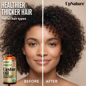 UpNature Organic Castor Oil with mascara wand for application