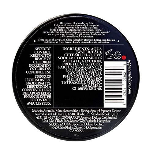 UPPERCUT DELUXE Pomade showing packaging details