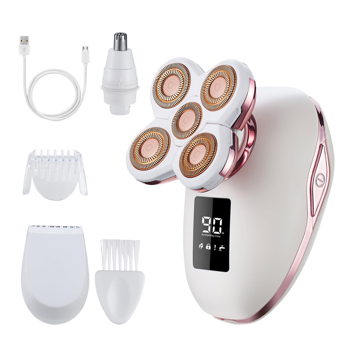 UPTARD Women's Electric Razor front view with 5D blades