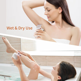 UPTARD Women's Electric Razor with waterproof feature demonstration
