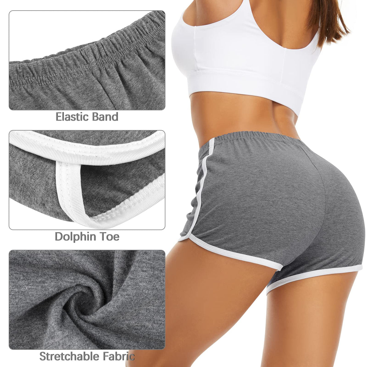 URATOT dolphin shorts with a focus on fabric texture