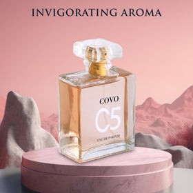 URBAN COLLECTION Covo C5 Eau De Parfum bottle with floral background