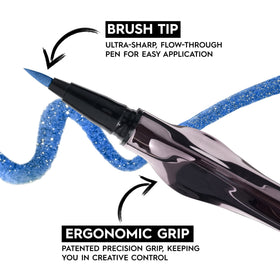 URBAN DECAY 24/7 Inks Liquid Eyeliner in use on model