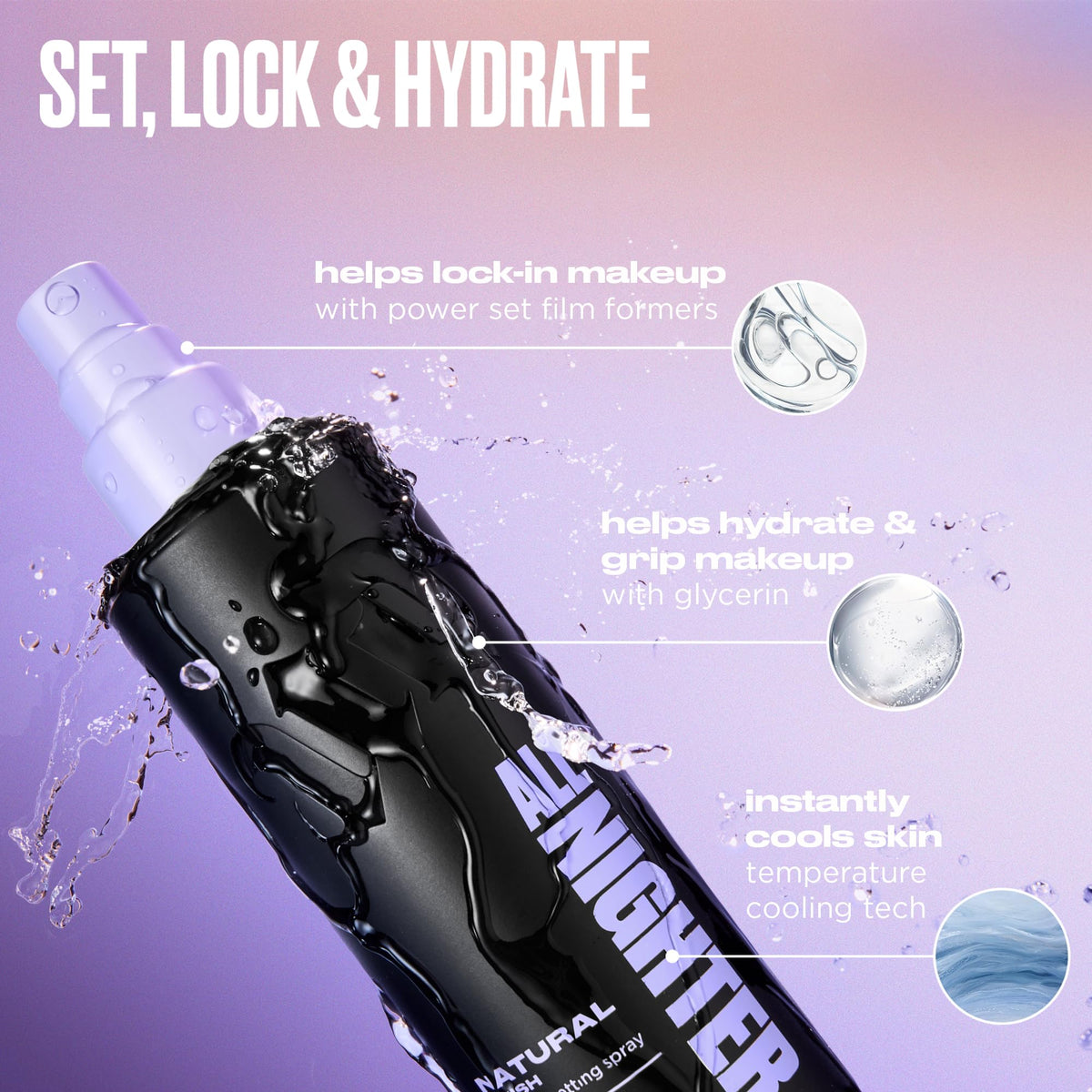 URBAN DECAY All Nighter Setting Spray lifestyle scene on vanity