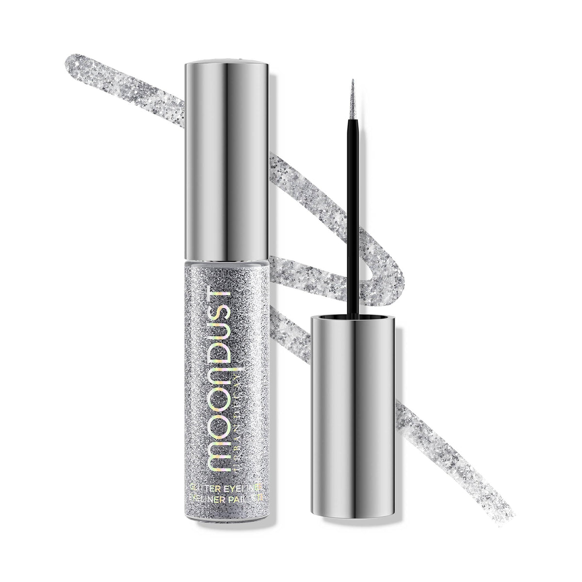URBAN DECAY Moondust Liquid Eyeliner Glamrock silver glitter front view