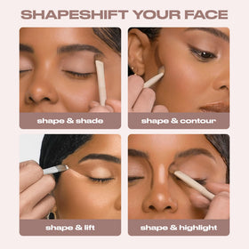URBAN DECAY Naked Shaped palette open displaying Cream, Matte, Shimmer finishes